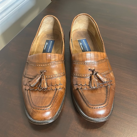 Vintage Bostonian Florentine Leather
Fringe Tasseled Moc Toe Loafers Italy - Picture 17 of 17